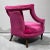 Wood Pair of Chairs Open Arm Lounge Chairs by Silver Craft Furniture Company Gaston Y Daniela Pink Velvet For Sale - Image 7 of 12