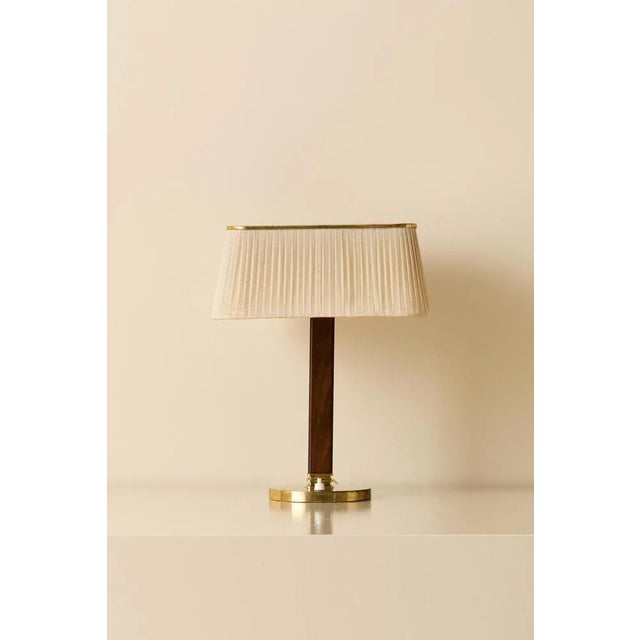Vintage Brass Table Lamp by Paavo Tynell for Taito Oy, 1940s For Sale - Image 3 of 8