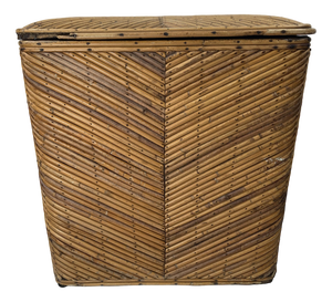 Rattan Bamboo Pencil Reed Trunk, 1960s