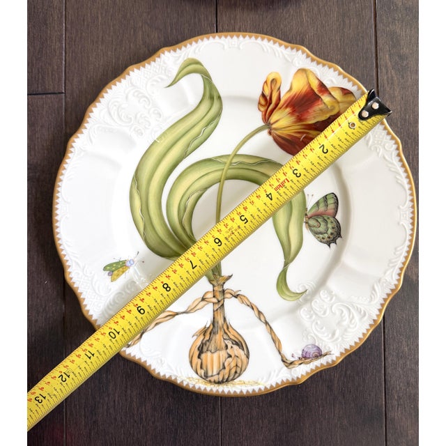 White Late 20th Century Set of 10 Anna Weatherley Dinner Plates From the "Mid Summer" & "Flowers of Yesterday " Pattern 10.25" For Sale - Image 8 of 14
