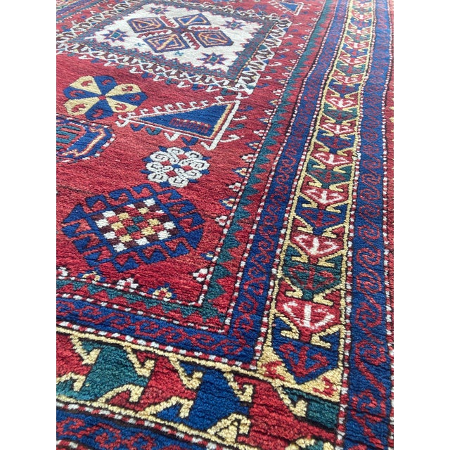 Red Antique Caucasian Fachralo Kazak Prayer Rug, 1890s For Sale - Image 8 of 18