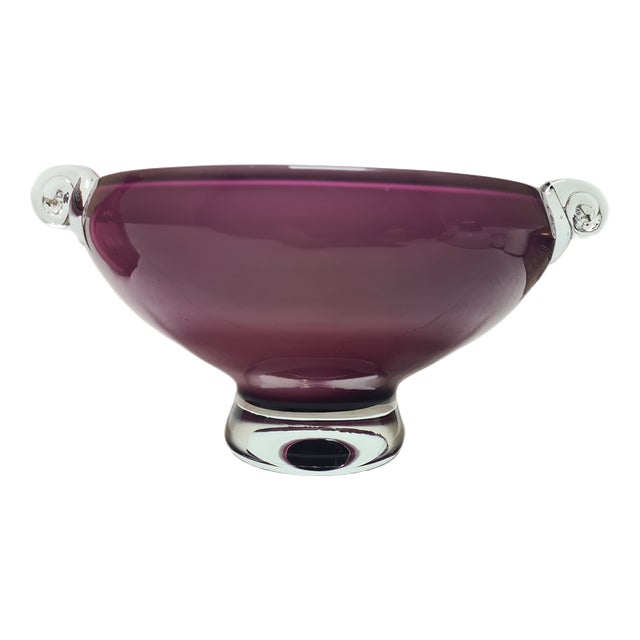 Glass Basket from HSG Tarnowiec, Poland, 1970s For Sale