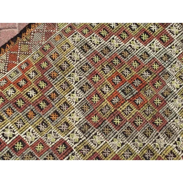 Embroidered Kilim Rug - 79.5" X 124.5" For Sale - Image 4 of 11