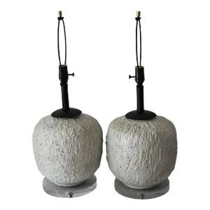 Studio Made Ceramic Lamps - a Pair