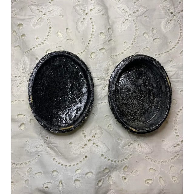 Mid 20th Century Hand Painted Kashmir Trinket Box, Black Lacquer With Gold Tree For Sale - Image 10 of 12