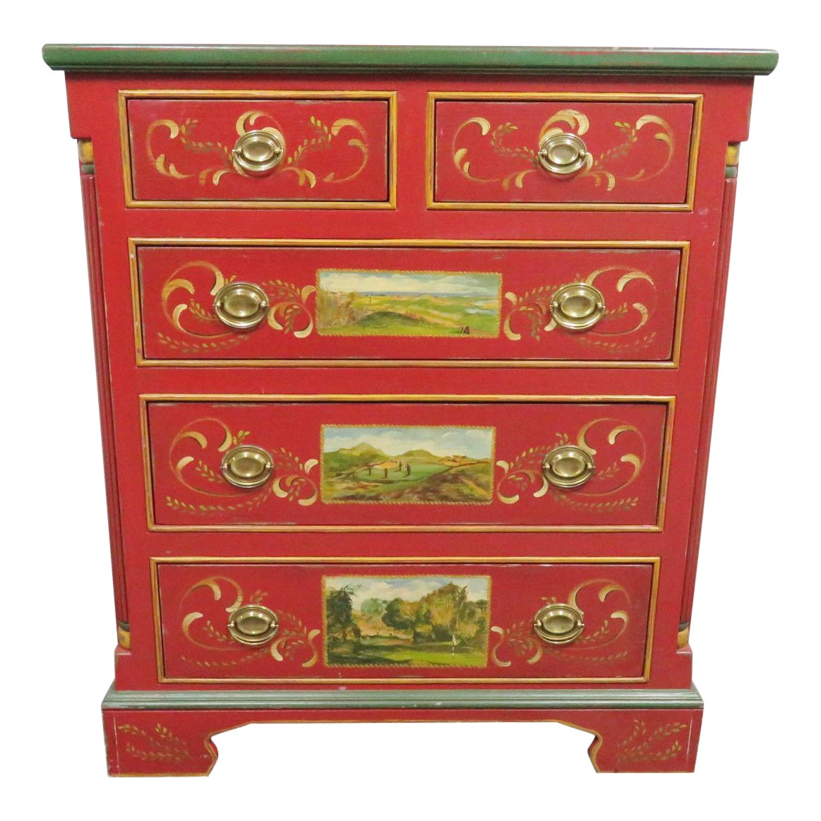 Jane Keitner Brighton Pavillion Folk Art Painted Chest Chairish