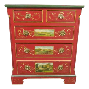 Jane Keitner Brighton Pavillion Folk Art Painted Chest