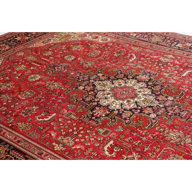 Textile Middle Eastern Hand-Knotted Tabriz Rug For Sale - Image 7 of 11