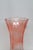Peach Pink Pressed Glass Vase Wide Opening 10 Panel Ribbed Design Vintage 4756b For Sale In Miami - Image 6 of 12