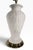 Late 20th Century Decorative White Ceramic Raised Foliate Design Table Lamp For Sale - Image 10 of 18