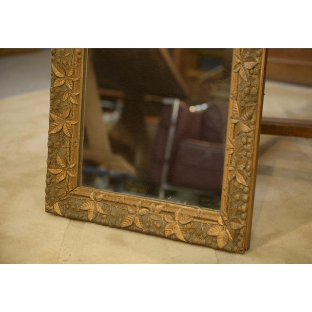 19th Century Mirror in Wood and Stucco with Vegetal Decoration For Sale - Image 6 of 7