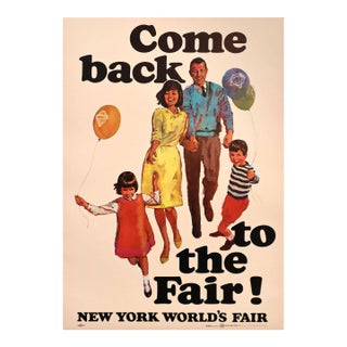 1965 American Advertising Poster, New York World's Fair Poster, "Come Back to the Fair!" For Sale