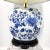 Chinoiserie Vintage Delft Accent Lamp With Drum Shade For Sale - Image 3 of 7