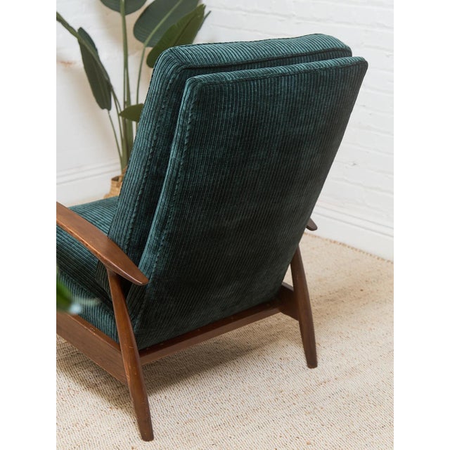 Milo Baughman Mid 20th Century Styled After Mid Century Modern Upholstered Milo Baughman Armchair For Sale - Image 4 of 11