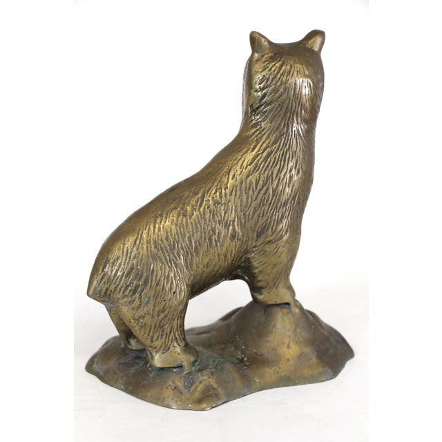 Brass Standing Bear Chairish