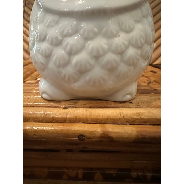 Ceramic Vintage Petite White Porcelain Owl Sculpture From Patricia Moore Gallery in Aspen For Sale - Image 7 of 15