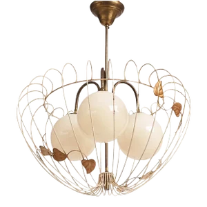 Large, Hans Bergström Attributed Ceiling Light / 2 Available