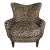 Leopard Print Upholstered Accent Chair by Burton James, Made in California For Sale