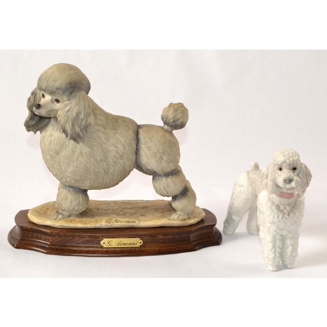 Victorian 1950s Lladro Fine Handmade Porcelain Poodle Dog Figurine Animal Sculpture Spain For Sale - Image 3 of 18