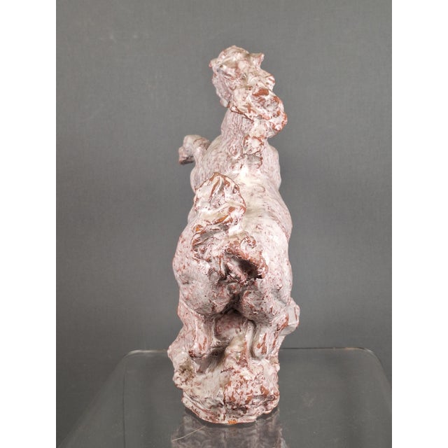 1940s Glazed Terracotta Horse Sculpture by Hans Gerdes, 20th Century For Sale - Image 5 of 7