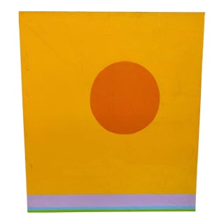 Vintage Large Vibrant Abstract / Pop Art Painting - 42” X 47” For Sale