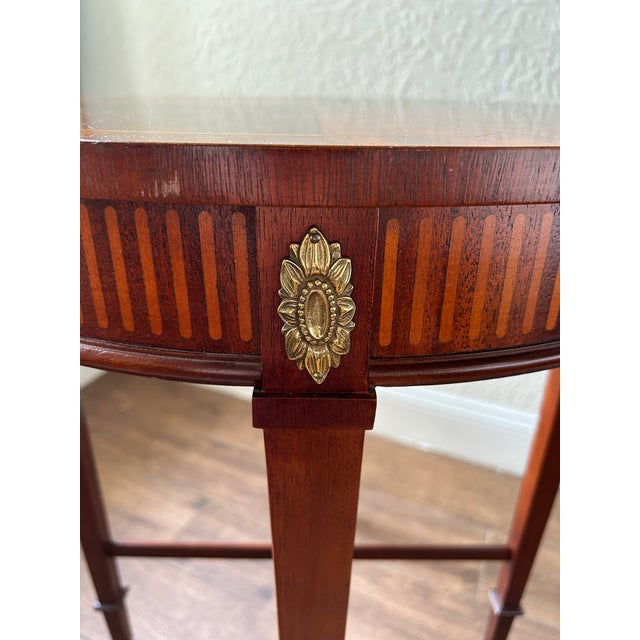 1980s Baker Furniture Neoclassical Mahogany Side Table For Sale - Image 9 of 10