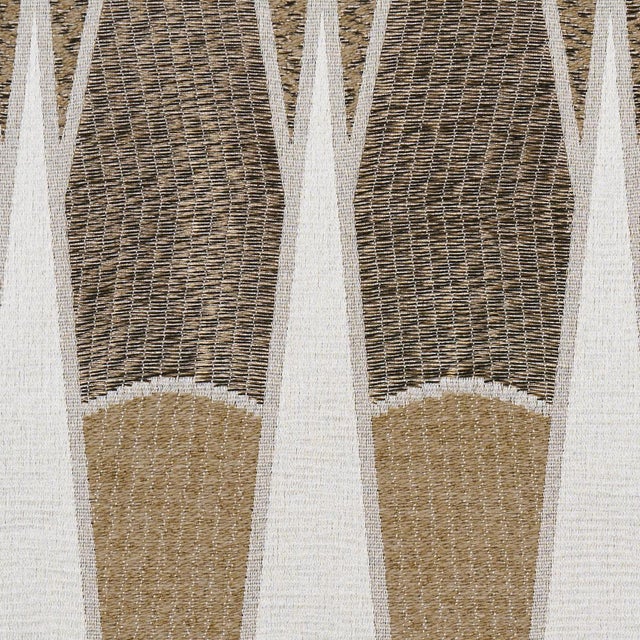 Schumacher Sample - Schumacher Nightfall Skyline Fabric In Metallic Brown For Sale - Image 4 of 6