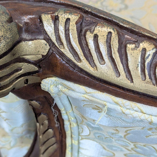 Beige Hausske-Harlen 1981 Rococo Revival Carved Wood & Gilt Triple-Back Loveseat For Sale - Image 8 of 8