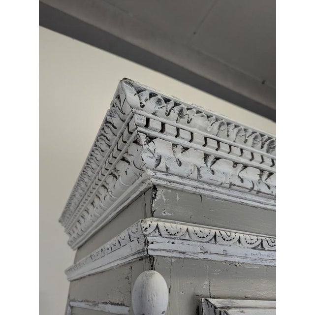 Henry II Carved Grey Oak Cabinet For Sale - Image 4 of 10