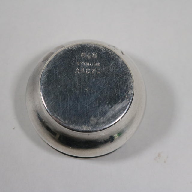 Late 19th Century Antique Sterling Silver Late 1800’s Gorham Salt Spoon & 1980's Salt Cellar For Sale - Image 5 of 10