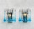 Blue Wall Light in Blue Murano Glass and Chrome by Paolo Venini, 1970s, Set of 2 For Sale - Image 8 of 8