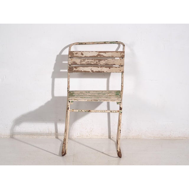 Vintage White Garden Chairs, 1920, Set of 4 For Sale - Image 9 of 10