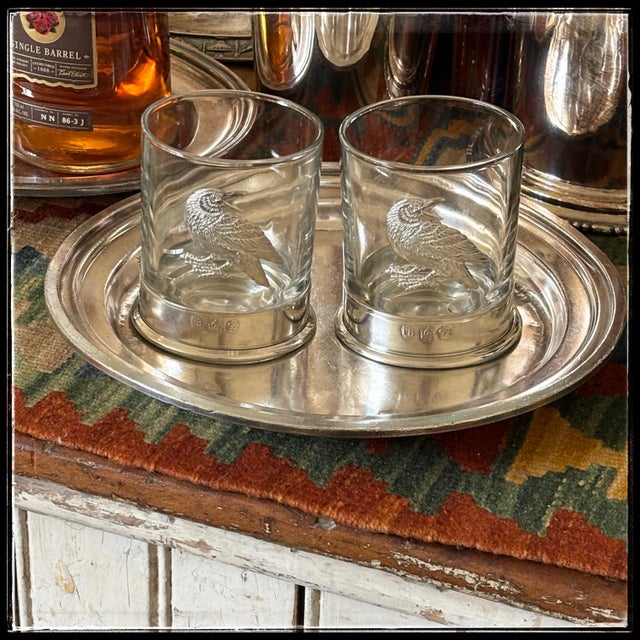 A rare 10-inch vintage hotel silver round serving platter, custom-manufactured in 1957 for the historic Diplomat Hotel in...