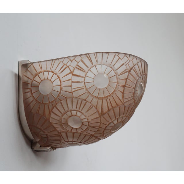French Art Deco Wall Sconces by Simonet Freres 1920s France - A Pair For Sale - Image 4 of 14