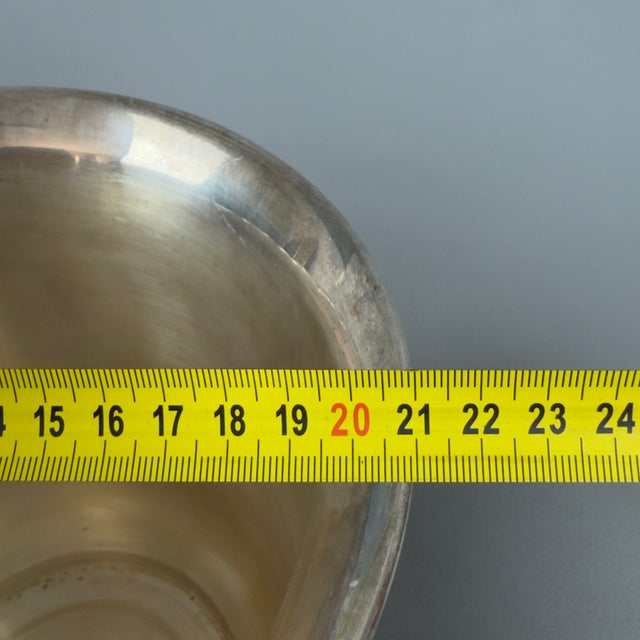 Silver-Plated Ice Bucket with Lion Head Handles For Sale - Image 10 of 12