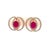 Natural Untreated Finely Faceted Quality Ruby and diamond Stud Earrings set in 14k Yellow Gold 2.41 TCW Certified $5,950...