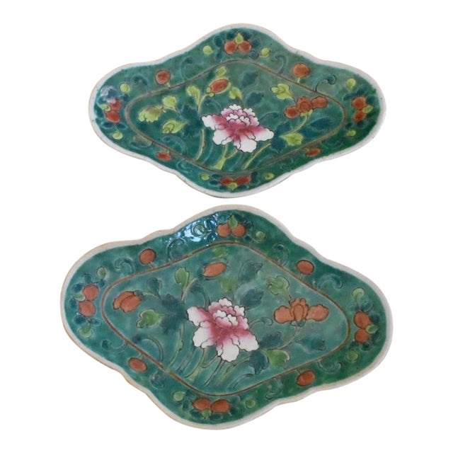 Pair of Chinese Republic of China Oblong Tazzas For Sale