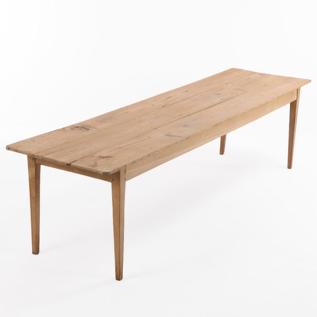 French Country A French Elm Farm Table, C. 1880. For Sale - Image 3 of 8