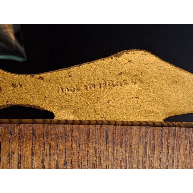 Rare Complete Vintage 1950s Israel Bagel & Lox Serving Wood Tray Judaica For Sale - Image 17 of 18