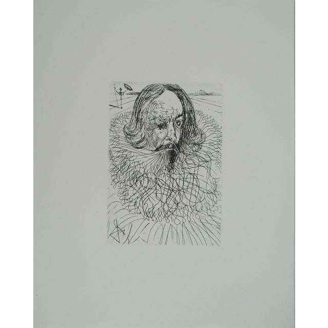 Salvador Dali, Cervantes, Original Signed Engraving For Sale