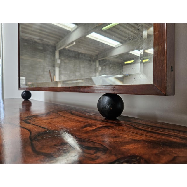 Art Deco Walnut Burl Sideboard with Mirror, 1940 For Sale - Image 6 of 18