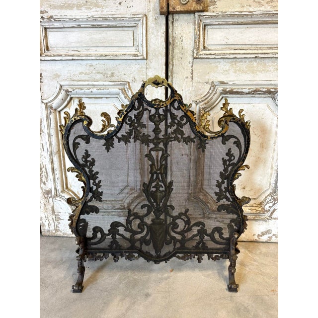 Antique French Fire Screen, 1900s For Sale - Image 3 of 9