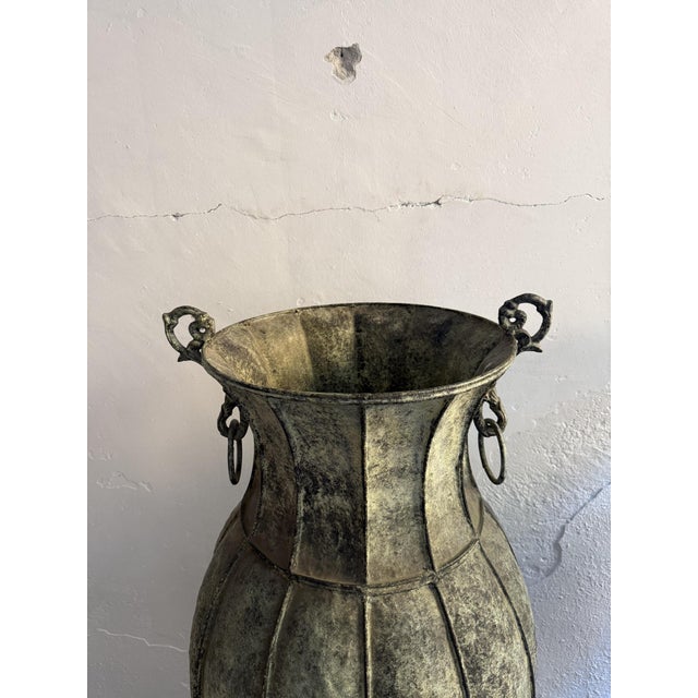 Ornamental Copper Amphora Vases, 20th Century, Set of 2 For Sale - Image 5 of 18