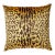 Scalamandre 22" x 22" Leopard Velvet Pillow in Gold / Brown For Sale