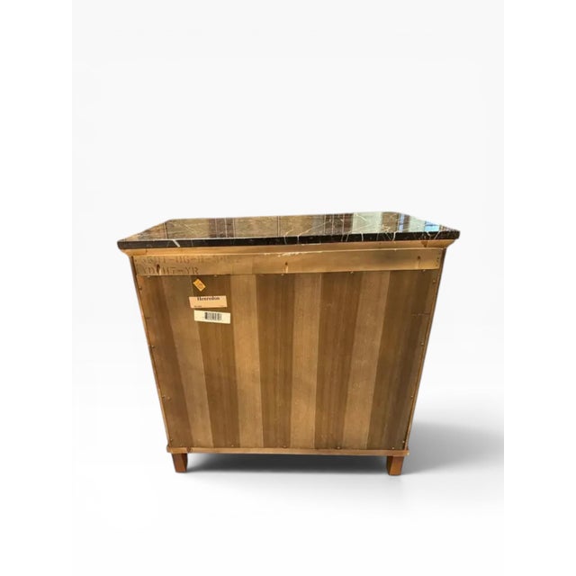 1990s Small Henredon Regency Marble Top Cabinet For Sale - Image 10 of 12
