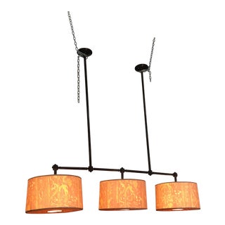 Metro Lighting Three Light Pendant For Sale