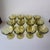 Vintage Tiffin-Franciscan Canterbury Greenbriar Hand Blown Green Stem Glasses Set of 12 Each measures approx 4.25" tall x...