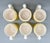 Yellow 1970's Rubel Yellow & White Tassel Ceramic Coffee Service Set With Tray, 6 Mugs, Sugar and Creamer - Retro, McM, Grandmillenial For Sale - Image 8 of 17