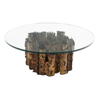 Brutalist 1970s Coffee Table "Cathedral Table" by Silas Seandel For Sale
