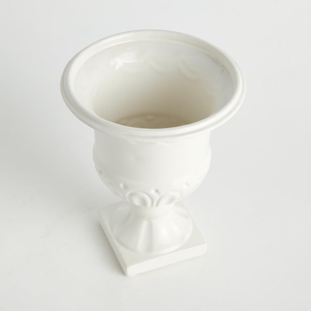 Italian Liana Decorative Pedestal Urn Small For Sale - Image 3 of 3
